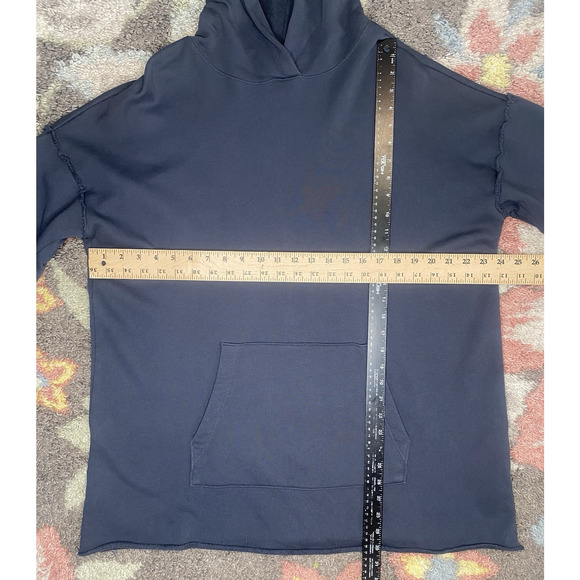 Eileen Fisher Sweater Womens Size Medium Gray Organic Cotton Relaxed Fit Hoodie - Picture 7 of 12